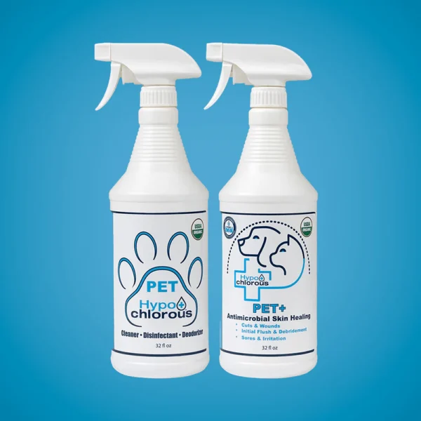 SaniMeasures Hypochlorous (HOCl) Pet Cleaner and Wound Care Bundle